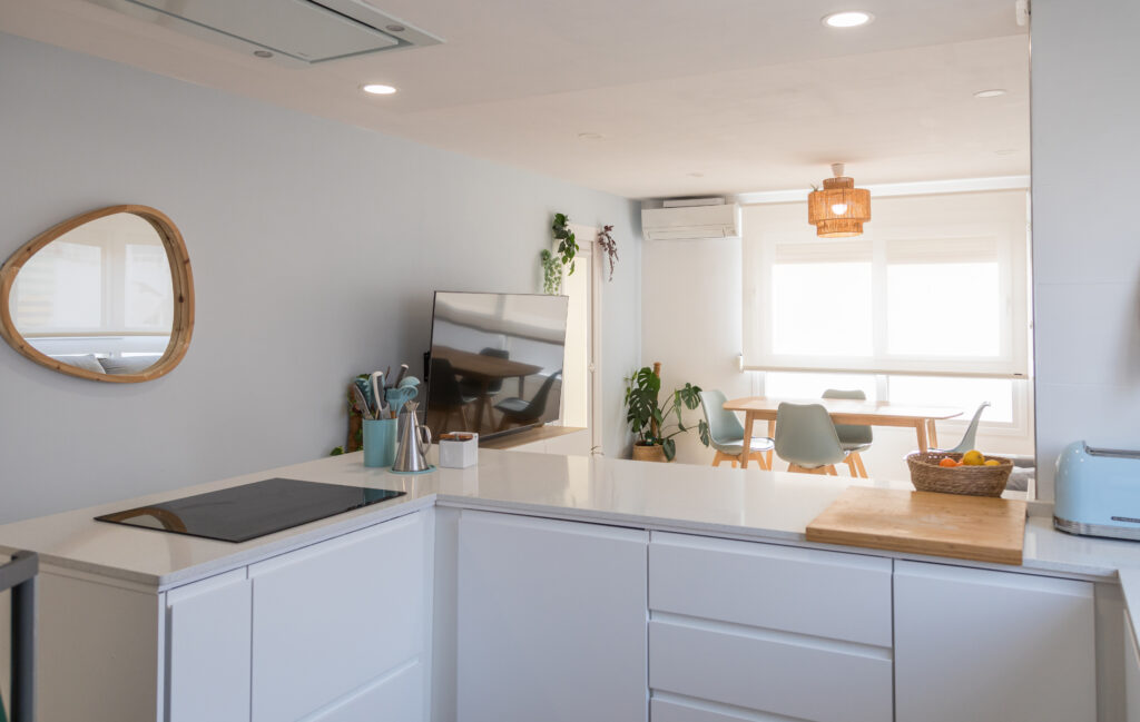 cocina abierta al salón