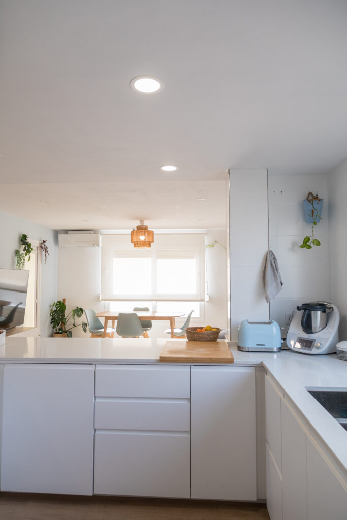 cocina abierta al salón